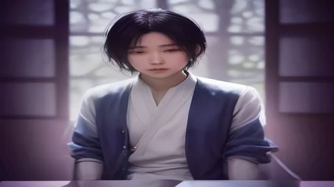 国产独立动画创作者在工作室绘制分镜脚本，桌面散落手绘稿，充满国风美学气息